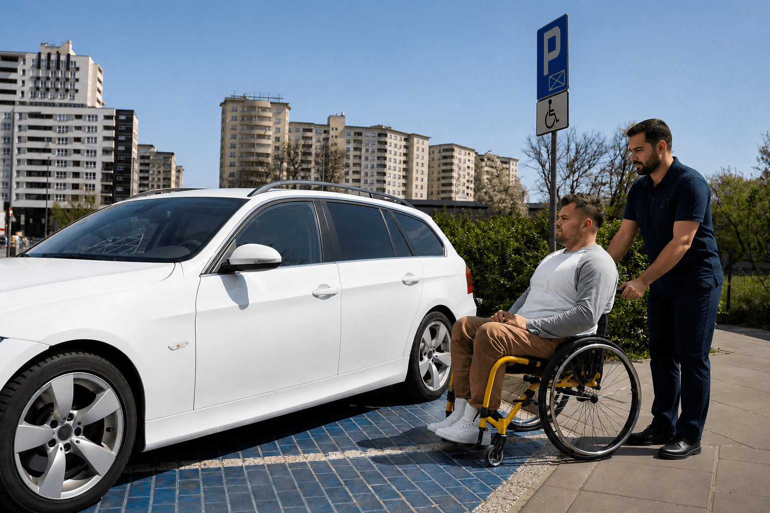Wheelchair-accessible van at cruise port