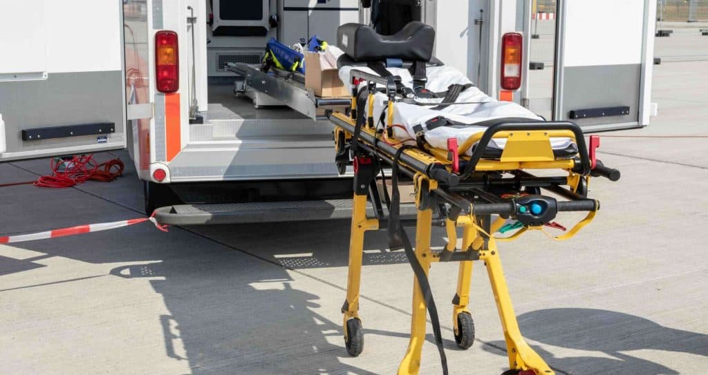 Inside ATC Medical Transport stretcher van