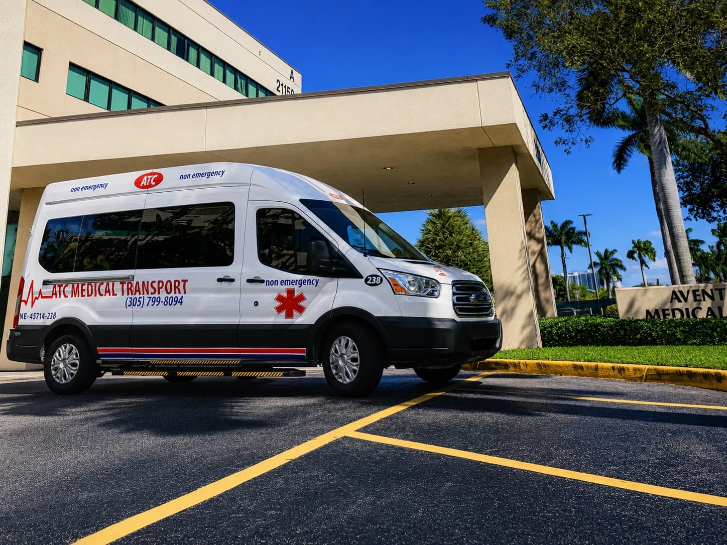 Inside ATC Medical Transport accessible van