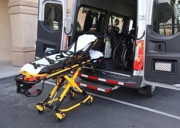 Inside ATC Medical Transport stretcher van